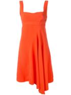 Victoria Beckham - Flared Bustier Dress - Women - Cotton/viscose - 8, Yellow/orange, Cotton/viscose