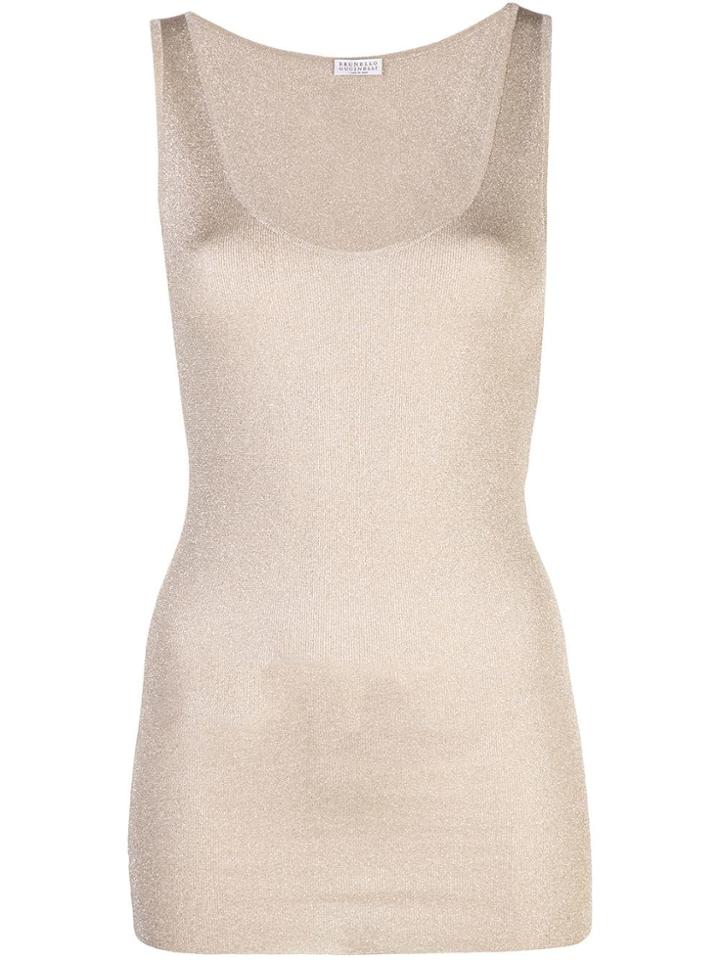 Brunello Cucinelli Slim-fit Vest Top - Gold