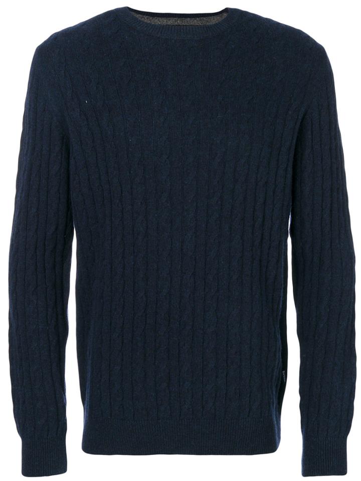 Barbour Cable Knit Jumper - Blue