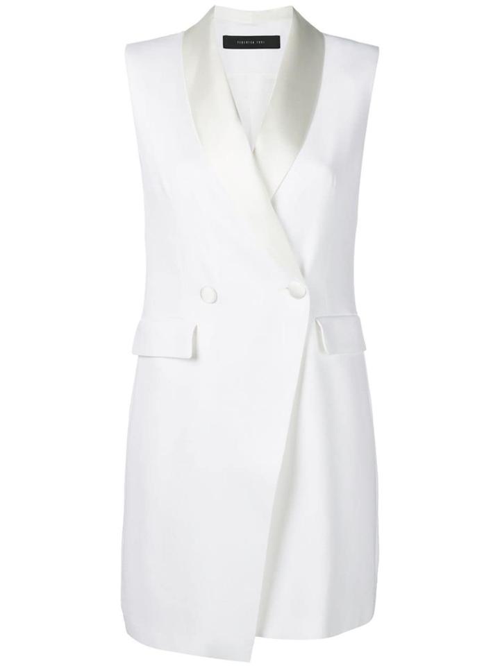 Federica Tosi Sleeveless Blazer Dress - White