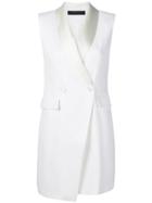 Federica Tosi Sleeveless Blazer Dress - White