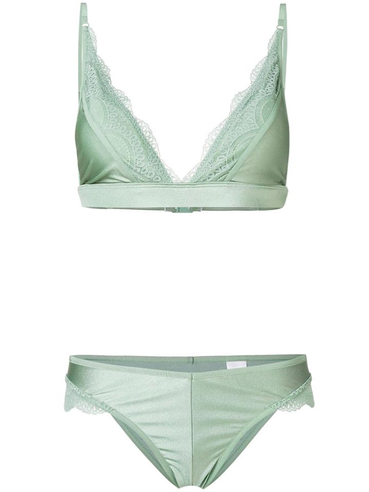 Zimmermann Lace Panelled Bikini - Green
