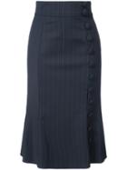 Prabal Gurung Pinstripe Skirt - Blue