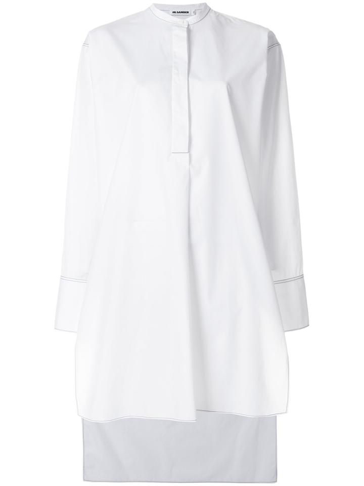 Jil Sander Long Poplin Shirt - White