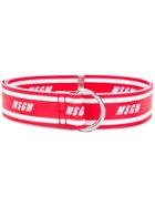 Msgm Logo Belt - Red