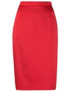 Escada Mid-length Pencil Skirt - Red