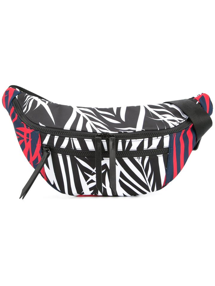 Ports V Colour Block Leaf Print Belt Bag - Multicolour