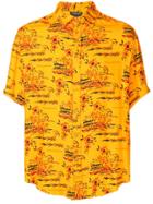 Mauna Kea Tropical Print Shirt - Orange