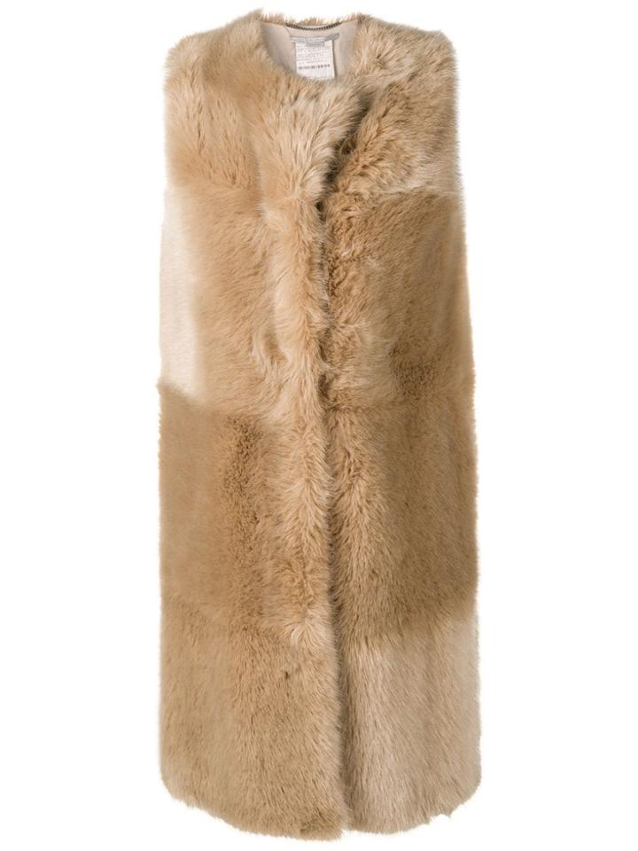 Stella Mccartney Long-line Gilet - Neutrals