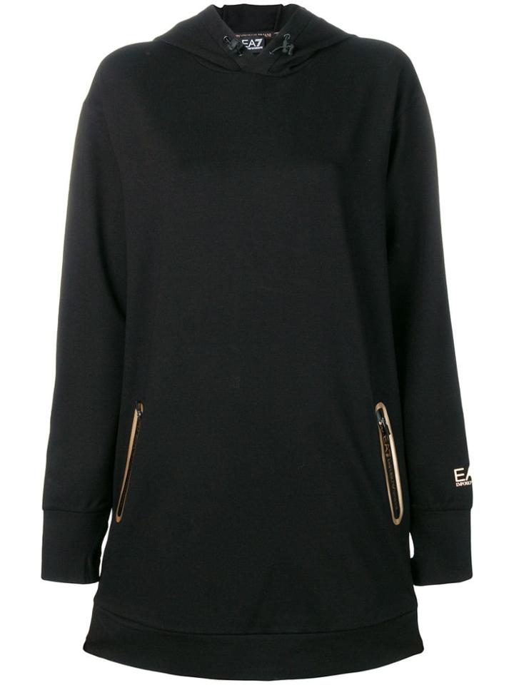 Ea7 Emporio Armani Oversized Hoodie - Black