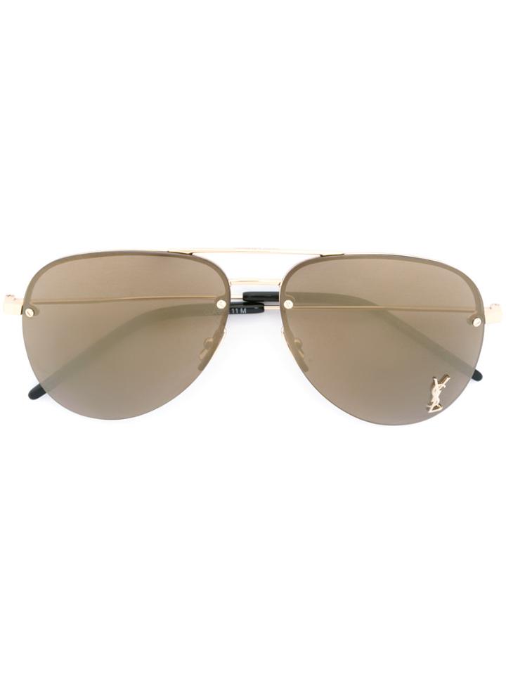 Saint Laurent Eyewear Monogram M11 Sunglasses - Black
