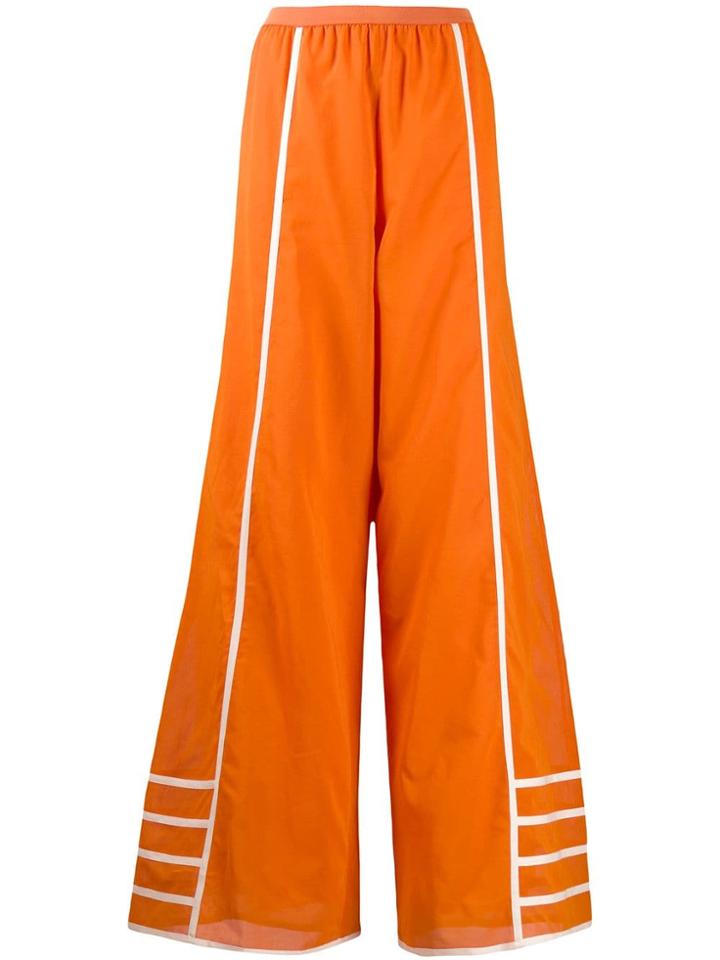 Pierantoniogaspari Contrast Flared Trousers - Orange