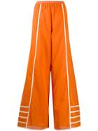 Pierantoniogaspari Contrast Flared Trousers - Orange
