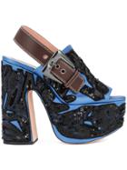 Rochas Embellished Sandals - Blue