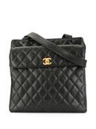 Chanel Pre-owned 1997's Turn-lock Tote - Black