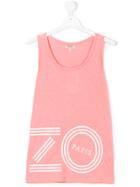 Kenzo Kids Logo Print Tank Top - Pink & Purple