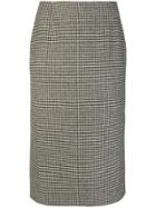 Ermanno Scervino Dogtooth Midi Skirt - Black