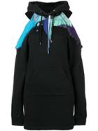 Marcelo Burlon County Of Milan Sprayed Wings Hoodie Dress - Black