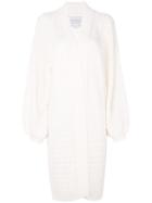 I Love Mr Mittens Long Lace Knitted Cardigan - White