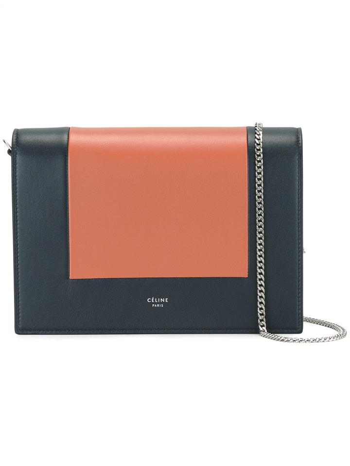 Céline Boxy Shoulder Bag, Women's, Blue, Lamb Skin