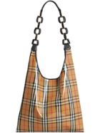 Burberry Medium Plastic Shopper With Vintage Check Pouch - Nude &