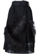 Vera Wang Ostrich Feather Sheer Skirt
