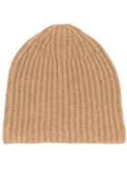 Roberto Collina Plain Knitted Hat - Brown