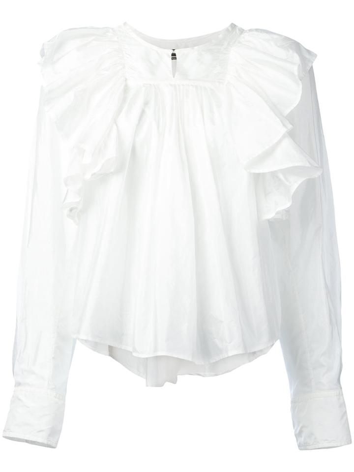 Isabel Marant Arlington Blouse, Women's, Size: 40, White, Silk/cotton/polyimide