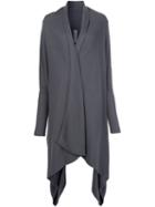 Rick Owens Long Cardi-coat, Women's, Size: 44, Grey, Cashmere