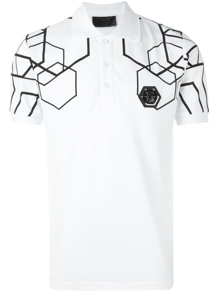 Philipp Plein Geometric Print Polo Shirt