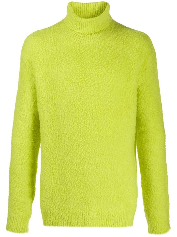 Paura Textured Relaxed-fit Jumper - Green
