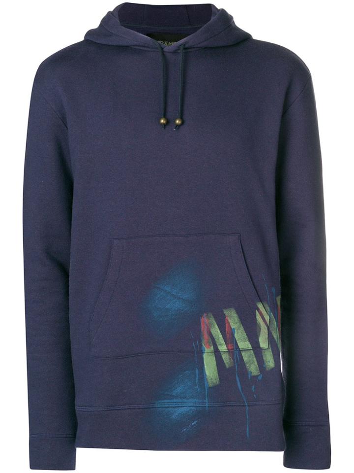 Mr & Mrs Italy Graffiti-print Hoodie - Blue