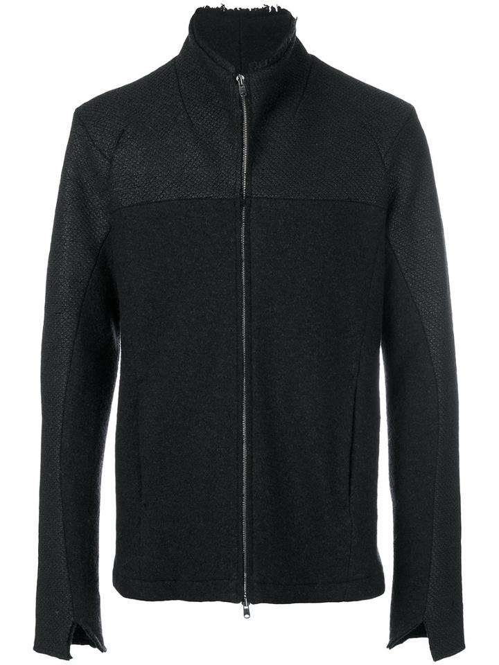 Lost & Found Ria Dunn - Panelled Zip Coat - Men - Cotton/polyamide/acetate/wool - Xl, Black, Cotton/polyamide/acetate/wool