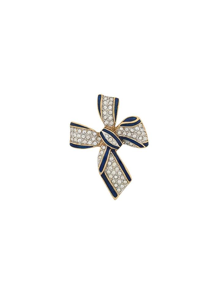 Susan Caplan Vintage '1980s Vintage Attwood And Sawyer Bow Brooch -