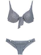 Amir Slama Plaid Bikini Set - Black