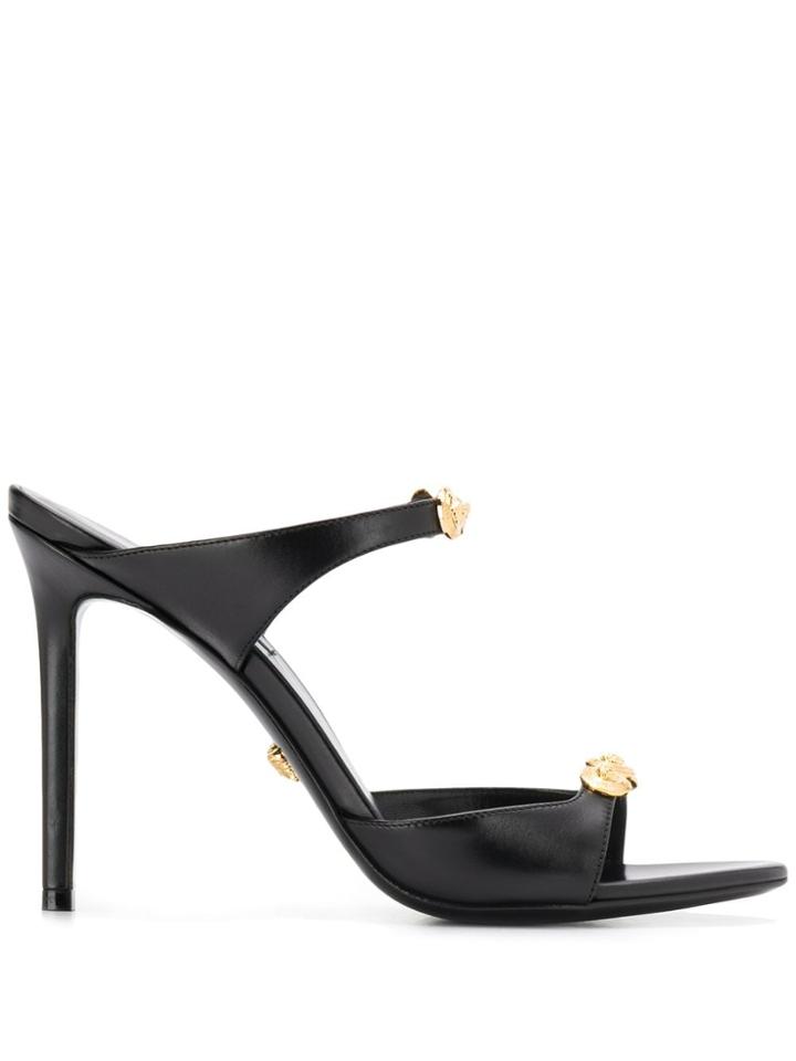 Versace Medusa Medallion Sandals - Black