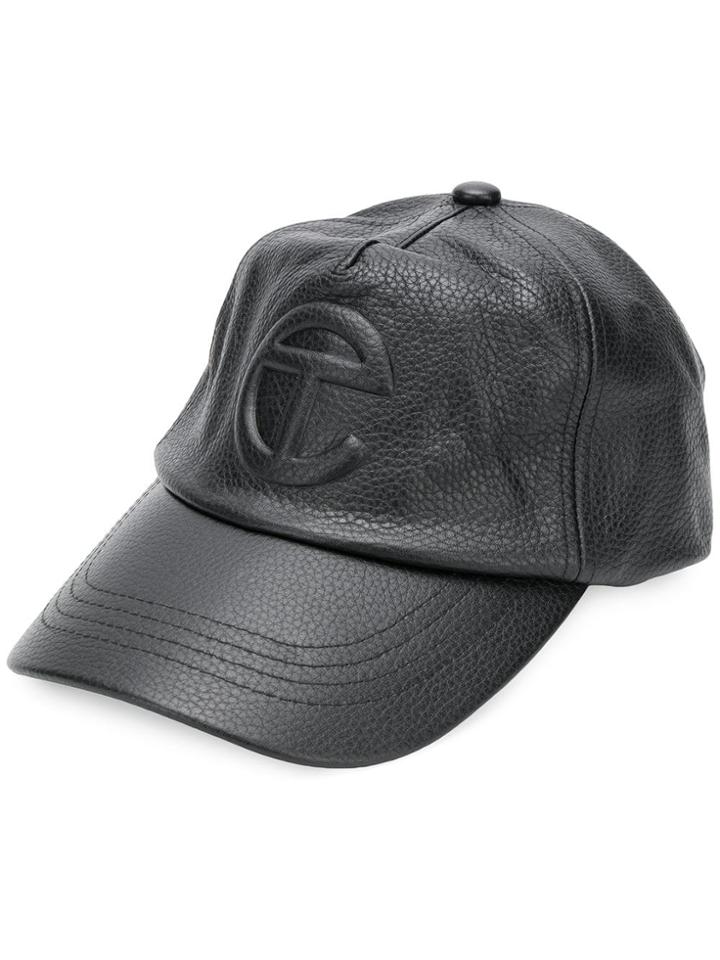 Telfar Leather Logo Cap - Black