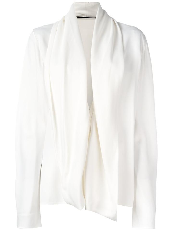 Haider Ackermann V Neck Blouse, Women's, Size: 40, White, Acetate/rayon