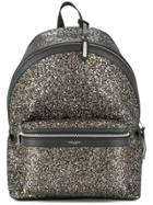 Saint Laurent Glitter Embellished Backpack - Metallic