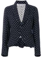 Comme Des Garçons Pre-owned Polka Dots Fitted Jacket - Blue