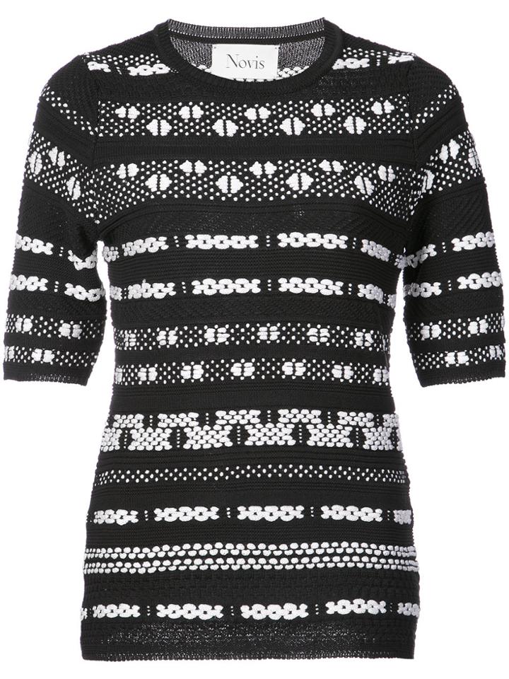 Novis Geometric Design Jumper - Black