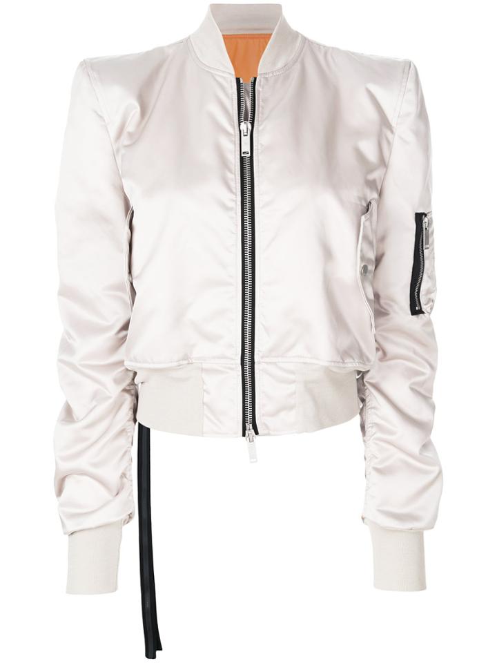 Unravel Project Boxy Bomber Jacket - Nude & Neutrals