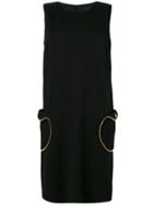 Cavalli Class Pocket Shift Dress - Black