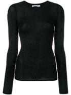 T By Alexander Wang Round Neck Jumper - Black