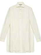 Gucci Oversize Striped Cotton Shirt - White