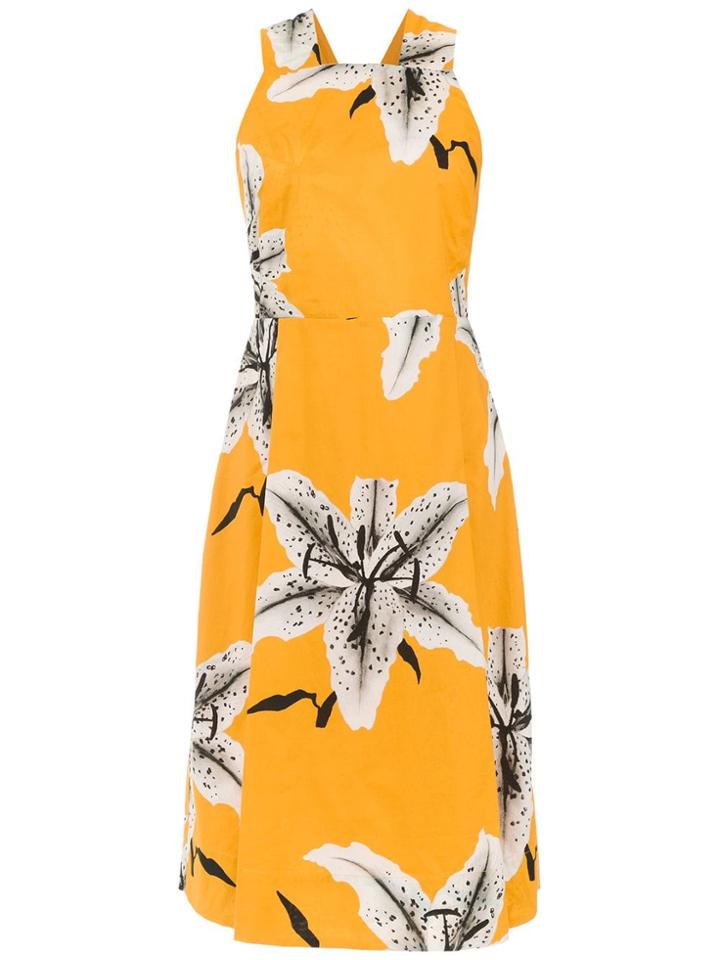 Osklen Midi Printed Dress - Orange