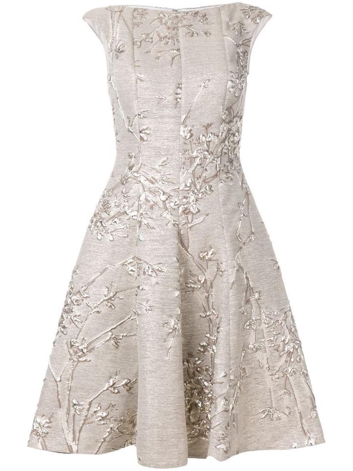 Talbot Runhof Jacquard Dress - Neutrals