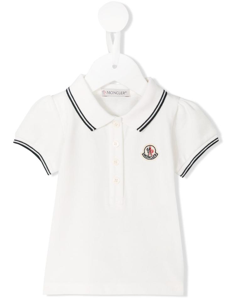 Moncler Kids Classic Polo Shirt, Girl's, Size: 18-24 Mth, White