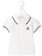 Moncler Kids Classic Polo Shirt, Girl's, Size: 18-24 Mth, White