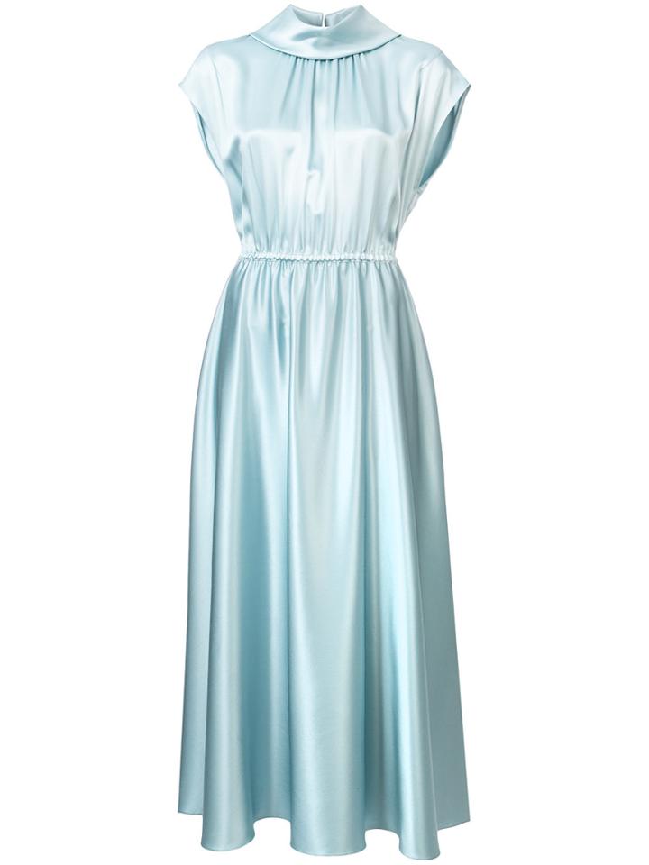 Adam Lippes Flared Midi Dress - Blue